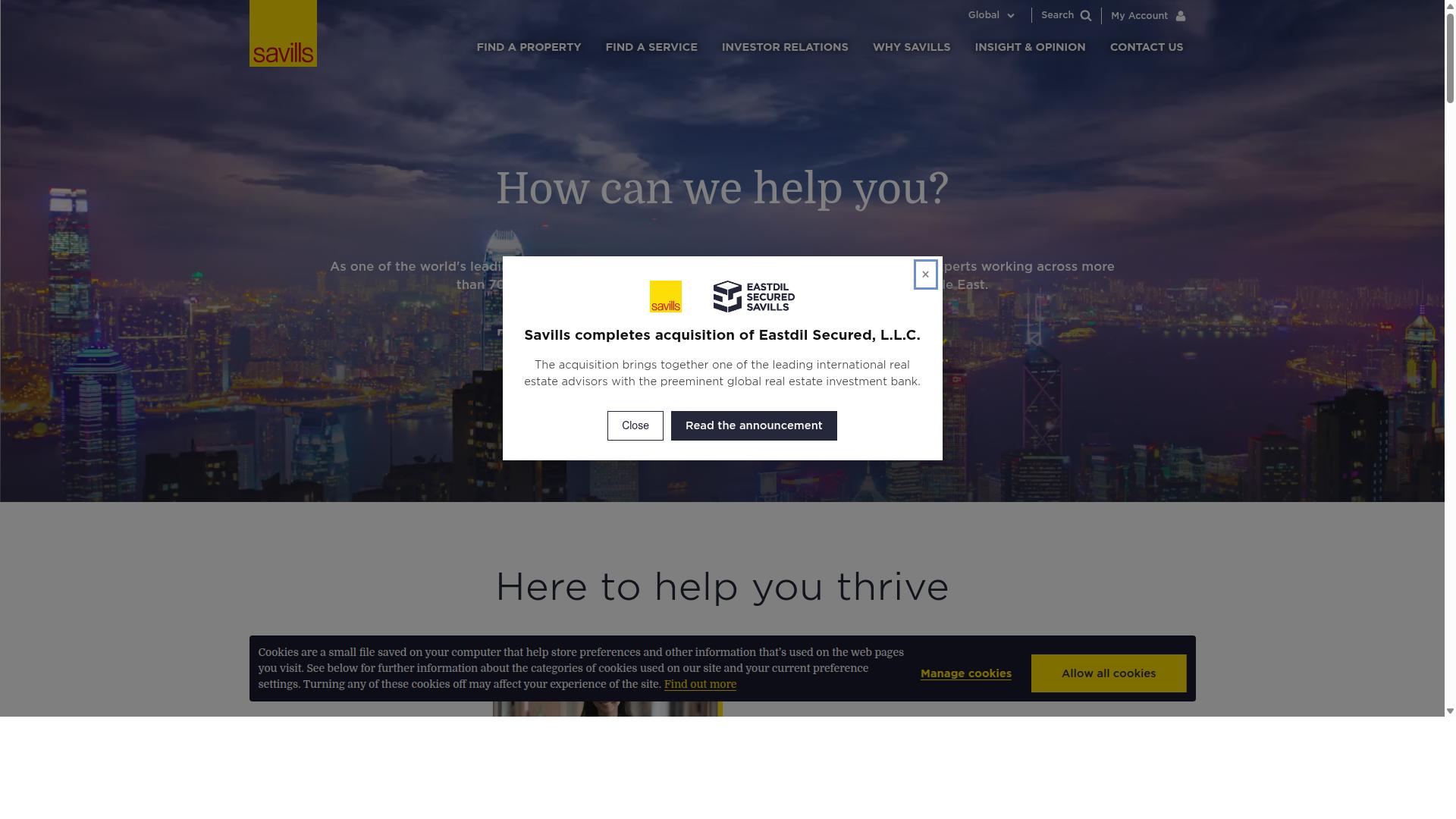 Savills website